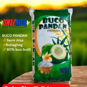 1 sack, 25kg, Buco Pandan Rice Local Milled White Rice