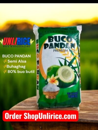 1 sack, 25kg, Buco Pandan Rice Local Milled White Rice